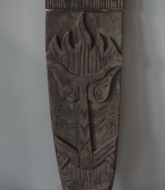 Rene Houtman Houten Tribal Masker | Indonesisch | H103 x B30 cm