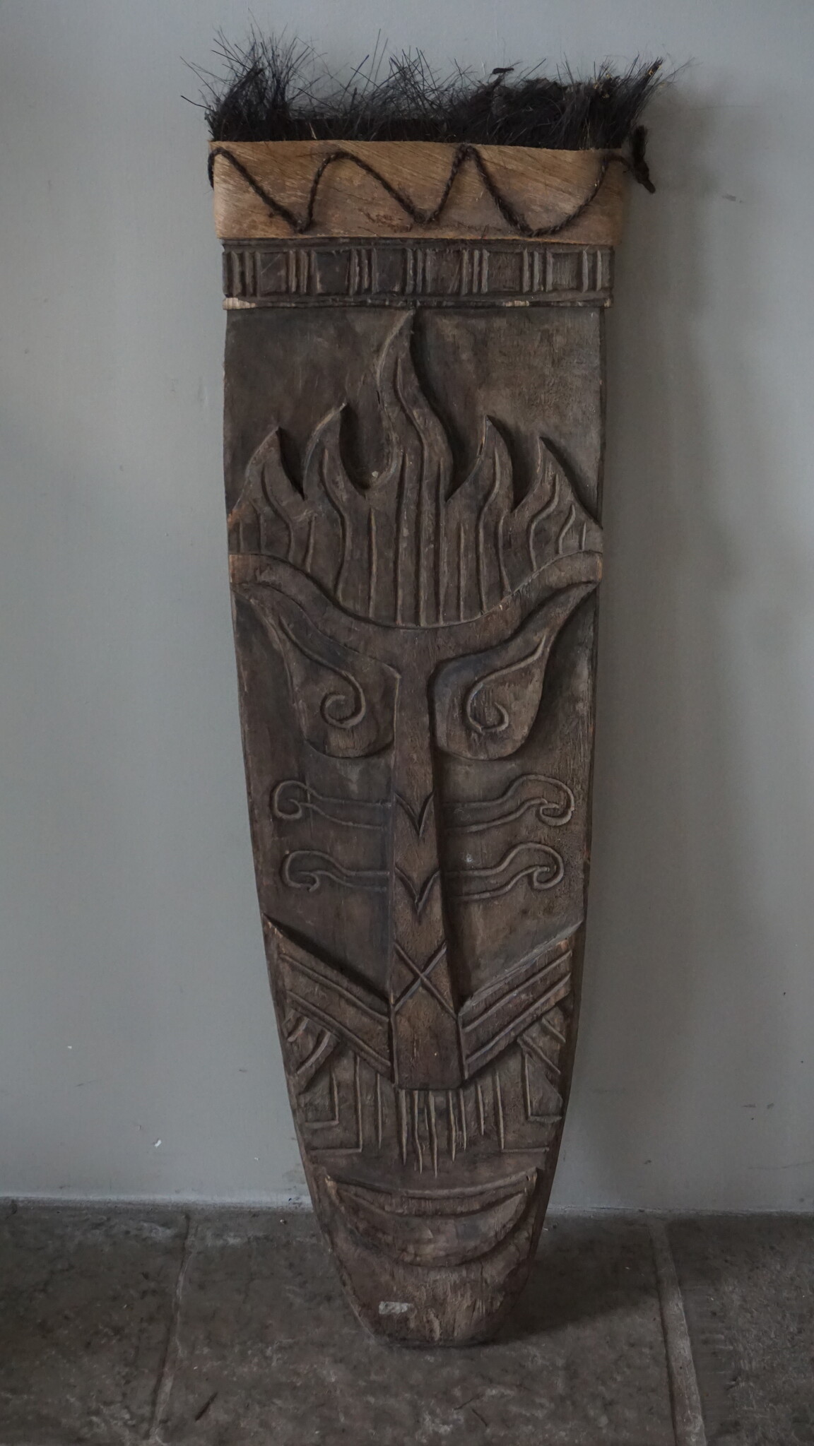 Rene Houtman Houten Tribal Masker | Indonesisch | H103 x B30 cm