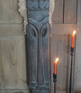 Rene Houtman Houten Tribal Masker | Indonesisch | H107 x B20 cm