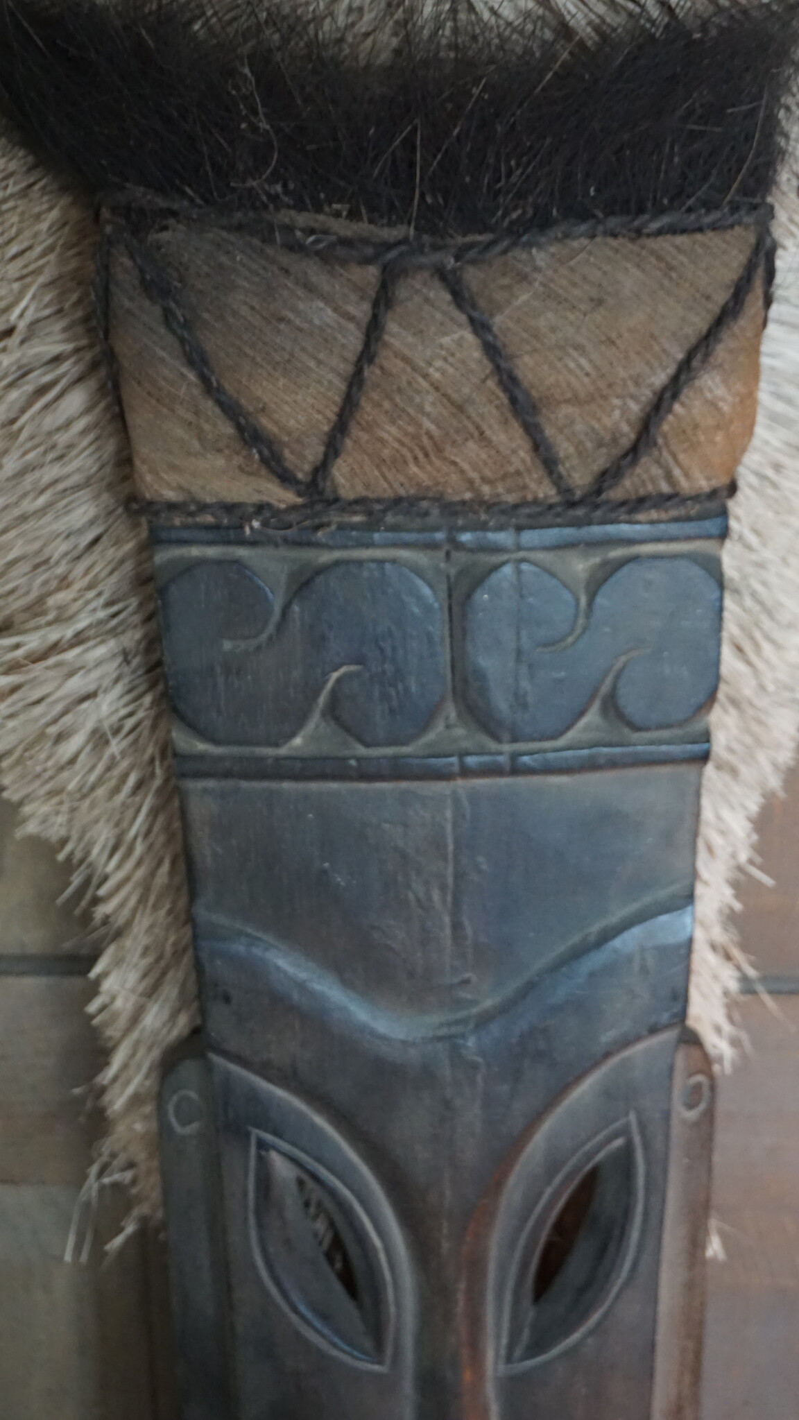 Rene Houtman Houten Tribal Masker | Indonesisch | H107 x B20 cm