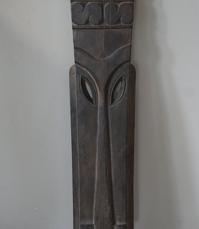 Rene Houtman Houten Tribal Masker | Indonesisch | H107 x B20 cm