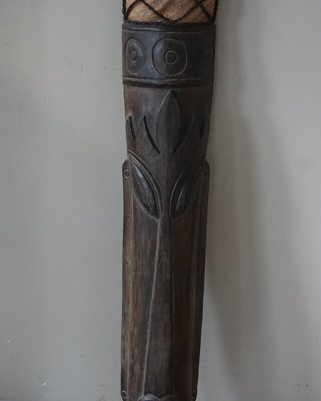 Rene Houtman Houten Tribal Masker | Indonesisch| H108 x B16 cm