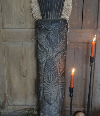 Rene Houtman Houten Tribal Masker | Indonesisch | H104 x B20 cm Rene Houtman Houten Tribal Masker | Indonesisch | H104 x B20 cm