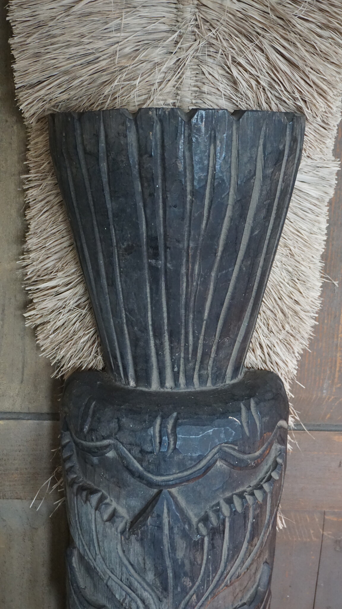 Rene Houtman Houten Tribal Masker | Indonesisch | H104 x B20 cm