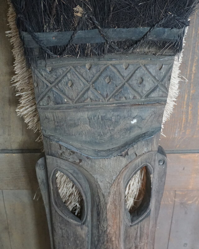 Rene Houtman Houten Tribal Masker | Indonesisch | H104 x B21 cm