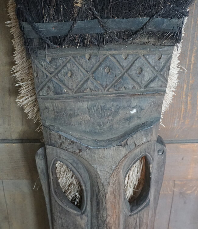 Rene Houtman Houten Tribal Masker | Indonesisch | H104 x B21 cm