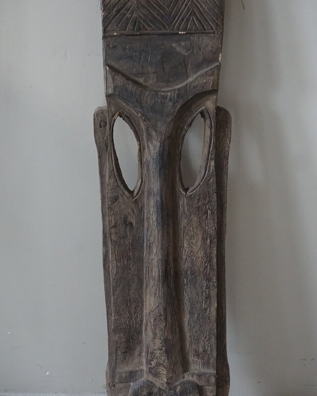 Rene Houtman Houten Tribal Masker | Indonesisch | H105 x B20 cm
