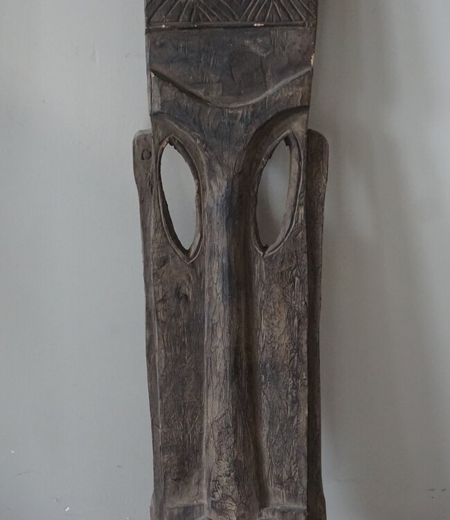 Rene Houtman Houten Tribal Masker | Indonesisch | H105 x B20 cm