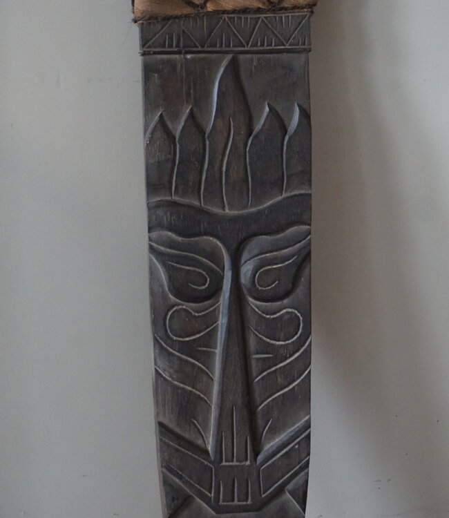 Rene Houtman Houten Tribal Masker | Indonesisch | H105 x B24 cm
