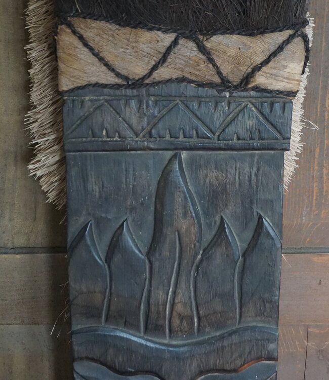 Rene Houtman Houten Tribal Masker | Indonesisch | H108 x B22 cm