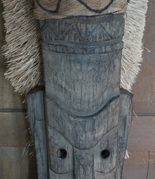 Rene Houtman Houten Tribal Masker | Indonesisch | H106 x B22 cm