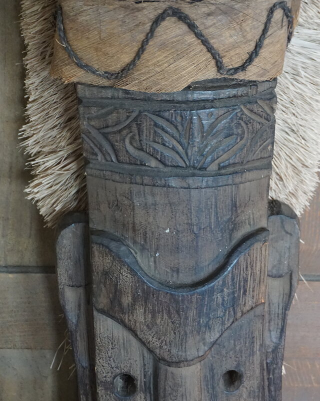 Rene Houtman Houten Tribal Masker | Indonesisch | H108 x B21 cm