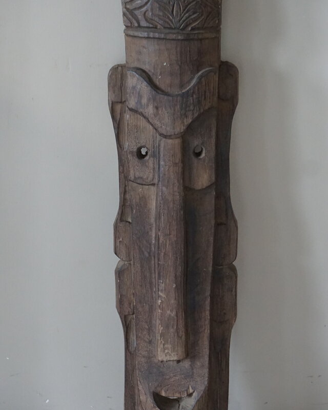 Rene Houtman Houten Tribal Masker | Indonesisch | H108 x B21 cm