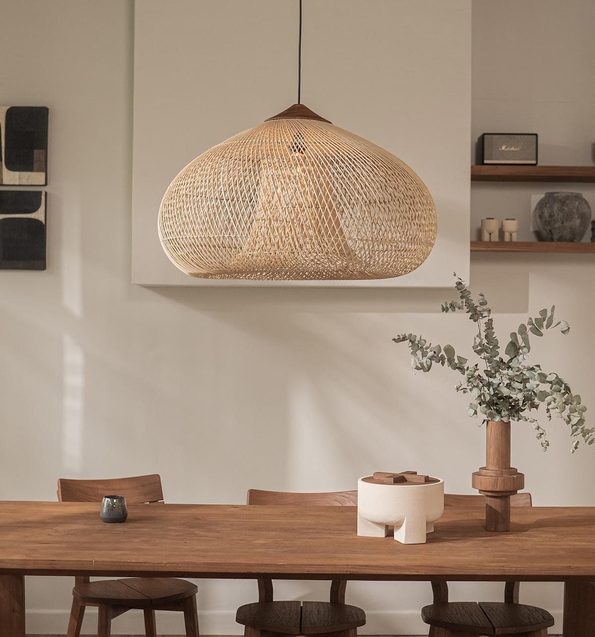 D-Bodhi Rattan Drum Lamp | Naturel | H38 x D60 cm