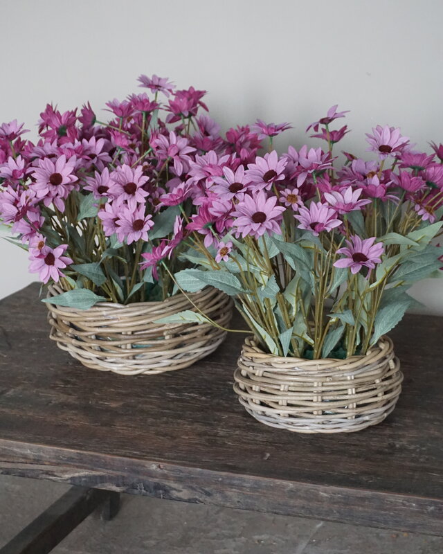 Rene Houtman Set Van 2 Ronde Manden | Rotan | Naturel