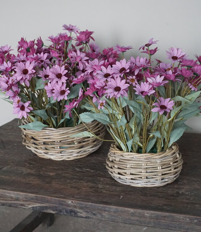 Rene Houtman Set Van 2 Ronde Manden | Rotan | Naturel