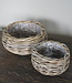 Rene Houtman Set Van 2 Ronde Manden | Rotan | Naturel