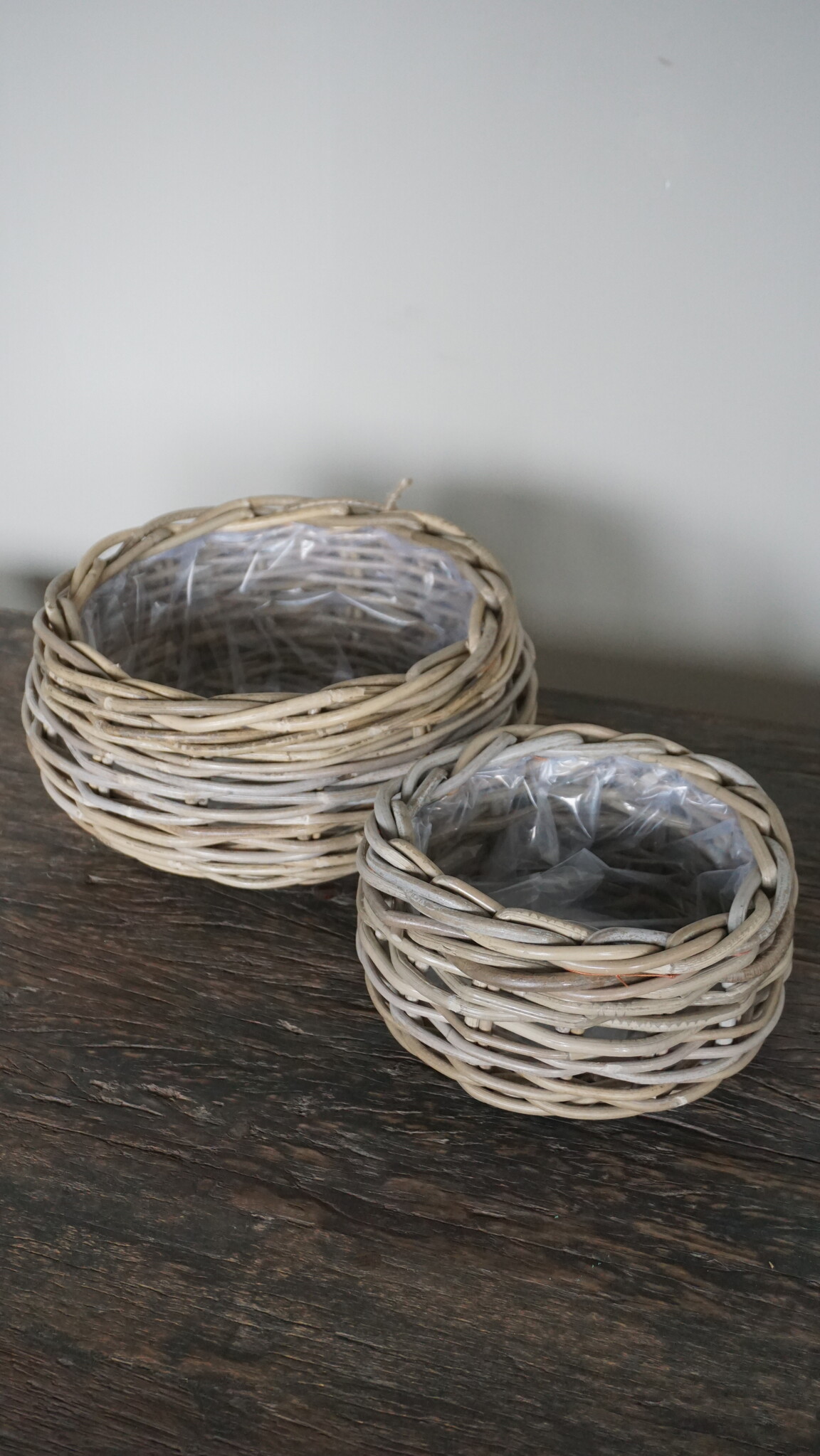 Rene Houtman Set Van 2 Ronde Manden | Rotan | Naturel