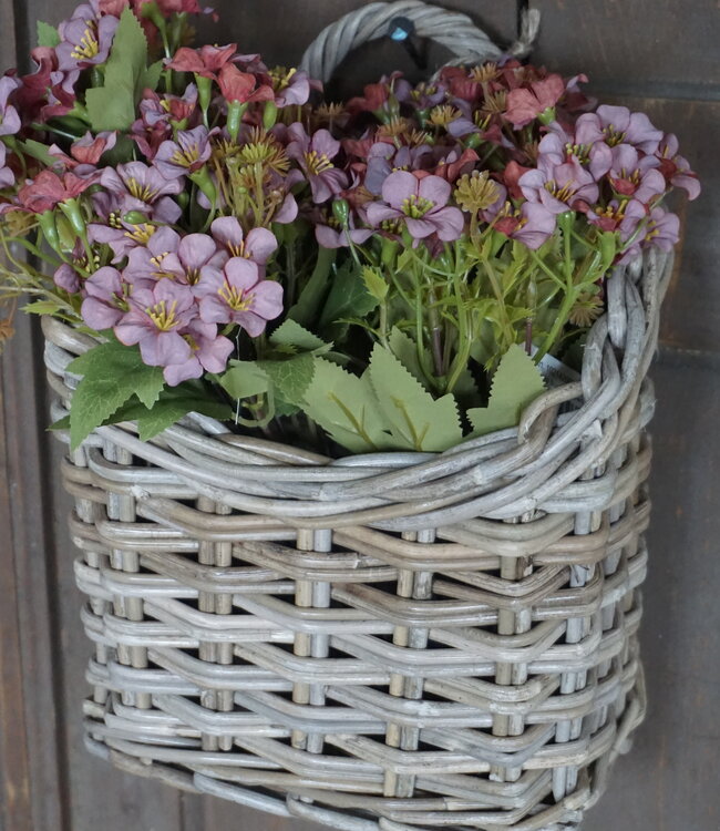 Rene Houtman Hangmand Met 1 Lus | Rotan | H22 x B20 x D12 cm