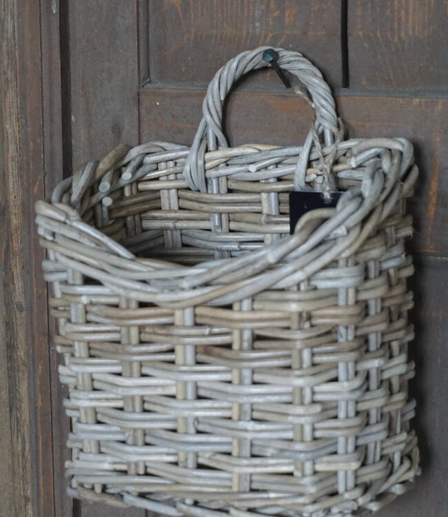 Rene Houtman Hangmand Met 1 Lus | Rotan | H22 x B20 x D12 cm