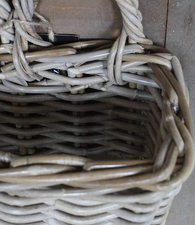 Rene Houtman Hangmand Met 2 Lussen | Rotan | H15 x B29 x D17 cm