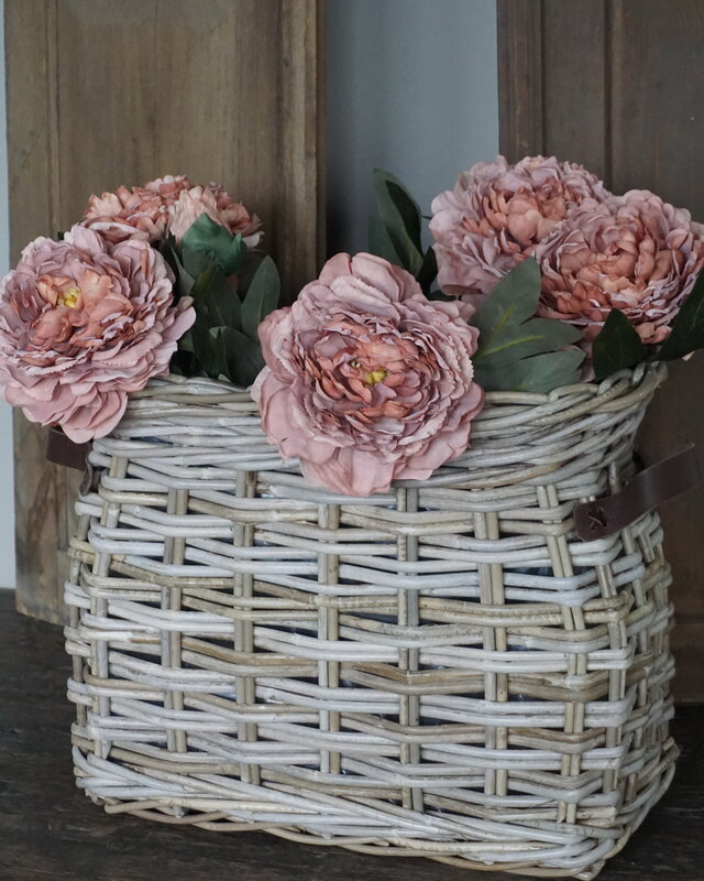 Rene Houtman Vensterbank Mand | Rotan | Small | H37 x B44 x D25 cm