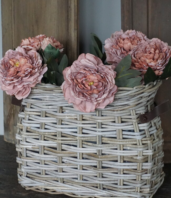 Rene Houtman Vensterbank Mand | Rotan | Small | H37 x B44 x D25 cm