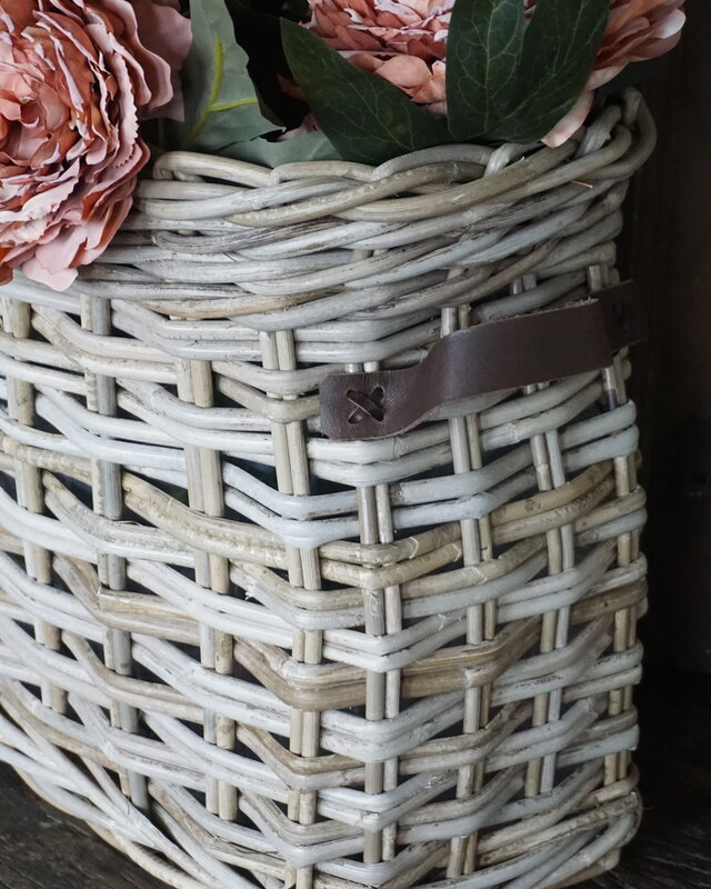 Rene Houtman Vensterbank Mand | Rotan | Small | H37 x B44 x D25 cm