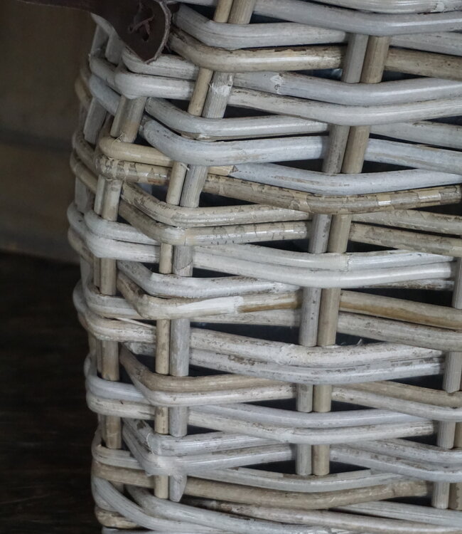 Rene Houtman Vensterbank Mand | Rotan | Small | H37 x B44 x D25 cm