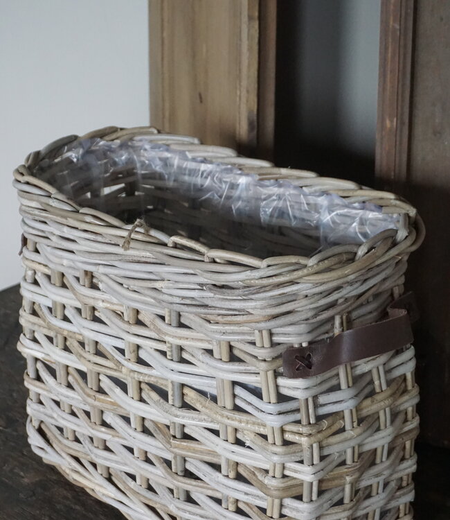 Rene Houtman Vensterbank Mand | Rotan | Small | H37 x B44 x D25 cm
