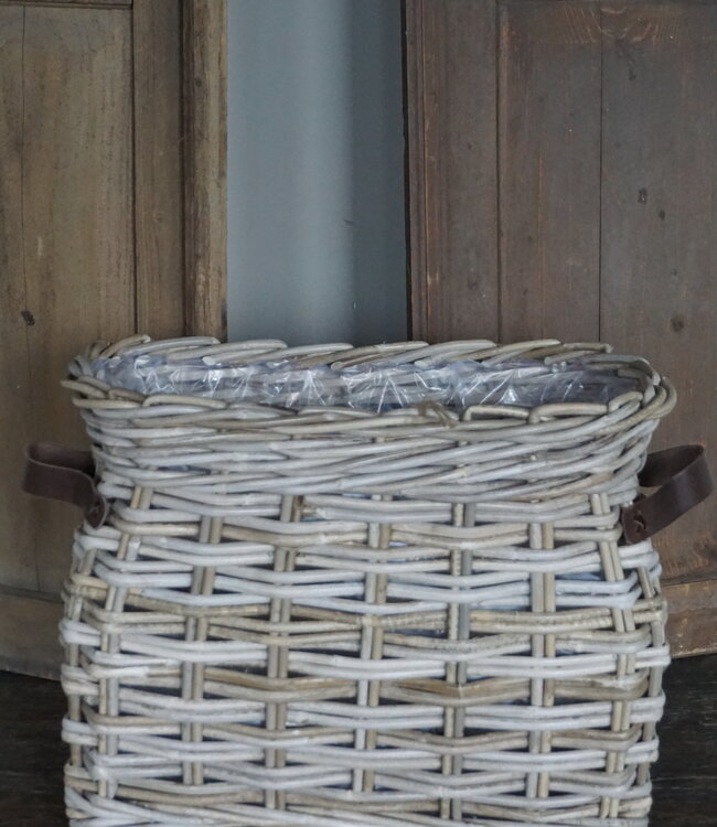 Rene Houtman Vensterbank Mand | Rotan | Small | H37 x B44 x D25 cm