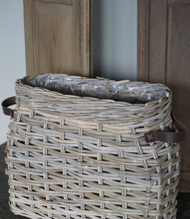 Rene Houtman Vensterbank Mand | Rotan | Medium | H40 x B45 x D17 cm