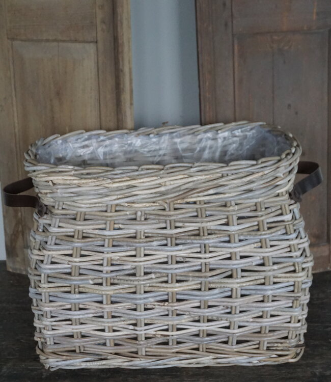 Rene Houtman Vensterbank Mand | Rotan | Large | H43 x B53 x D32 cm
