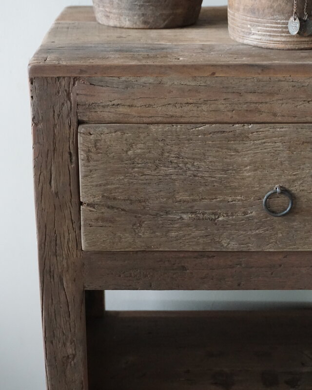 Rene Houtman Sidetable Wandtafel Oud Hout 2 Lades L100xD38xH90 cm