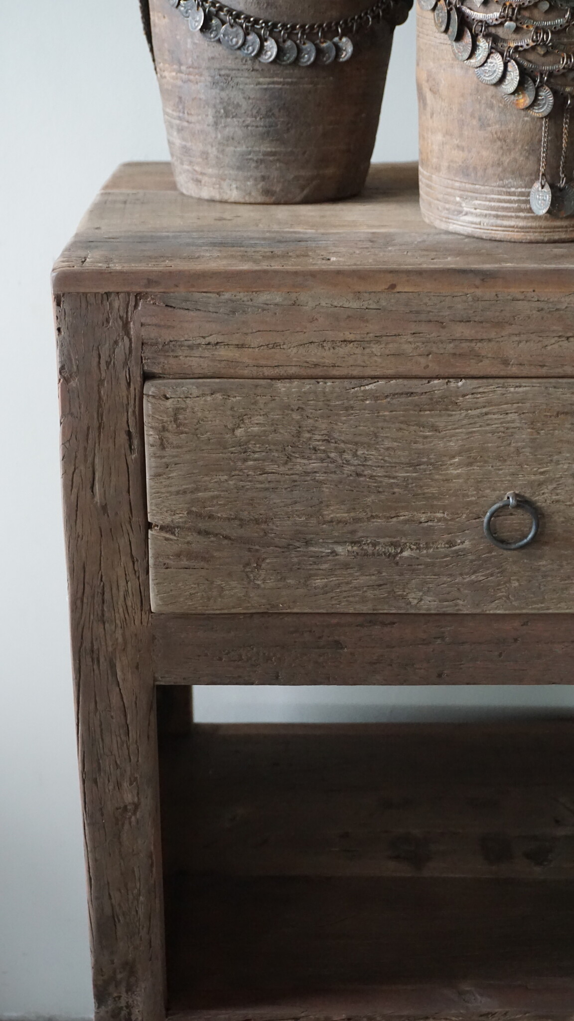 Rene Houtman Sidetable Wandtafel Oud Hout 2 Lades L100xD38xH90 cm