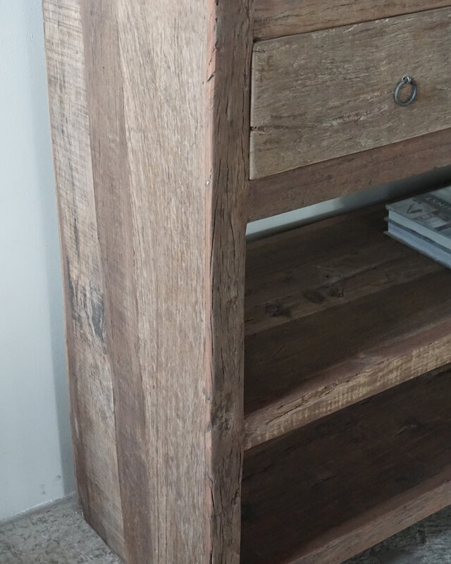Rene Houtman Sidetable Wandtafel Oud Hout 2 Lades L100xD38xH90 cm