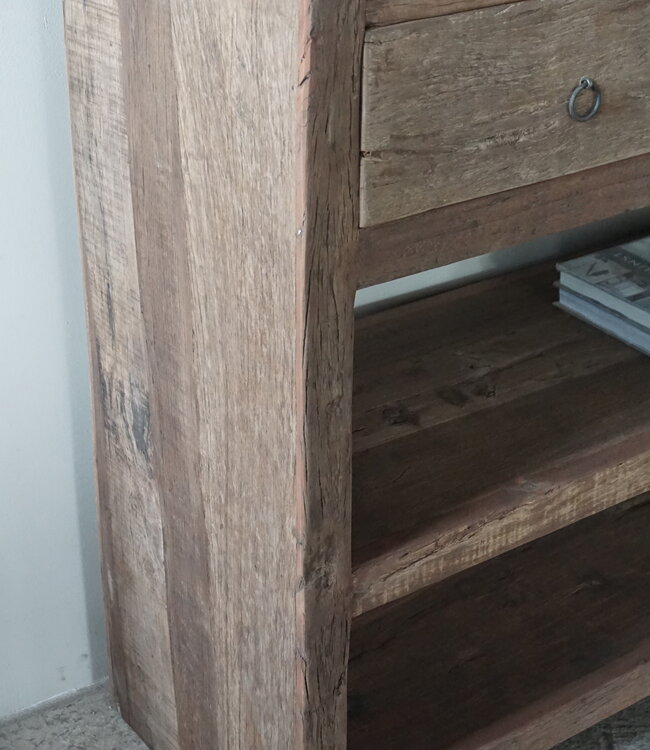 Rene Houtman Sidetable Wandtafel Oud Hout 2 Lades L100xD38xH90 cm