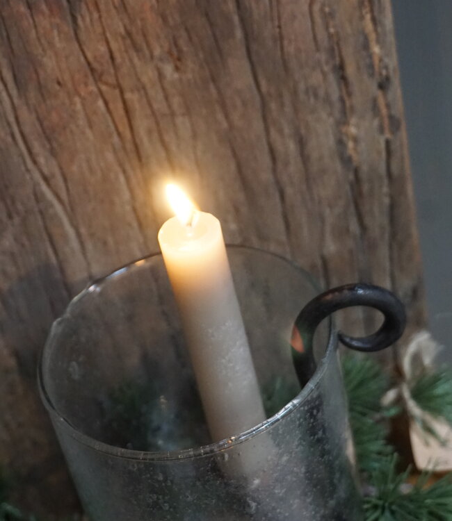 Rene Houtman Wand Kaarshouder Larix Hout Set - Console + Windlicht + Kaarshouder + Kransje