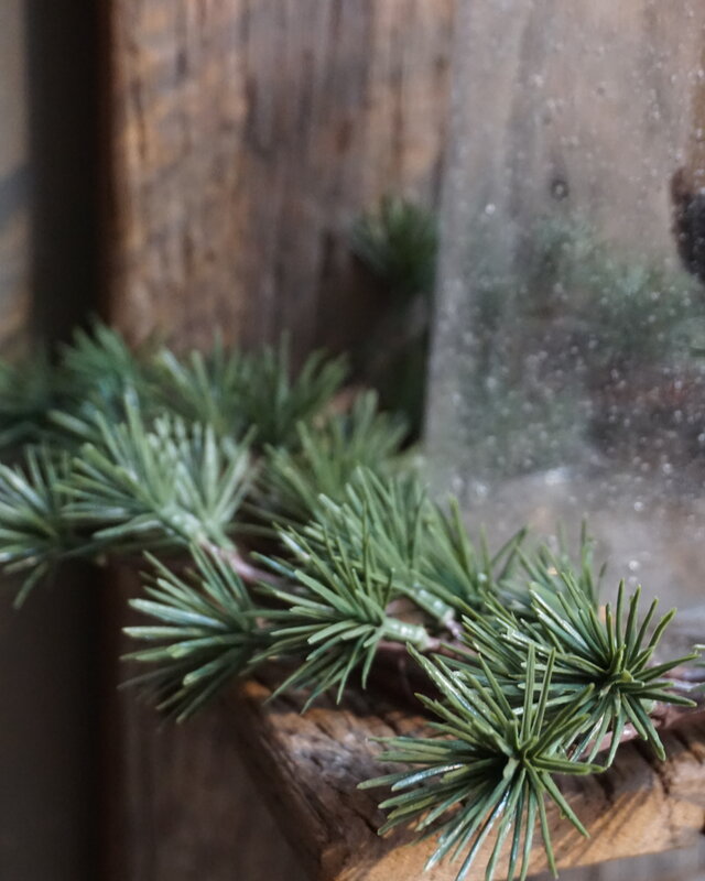 Rene Houtman Wand Kaarshouder Larix Hout Set - Console + Windlicht + Kaarshouder + Kransje
