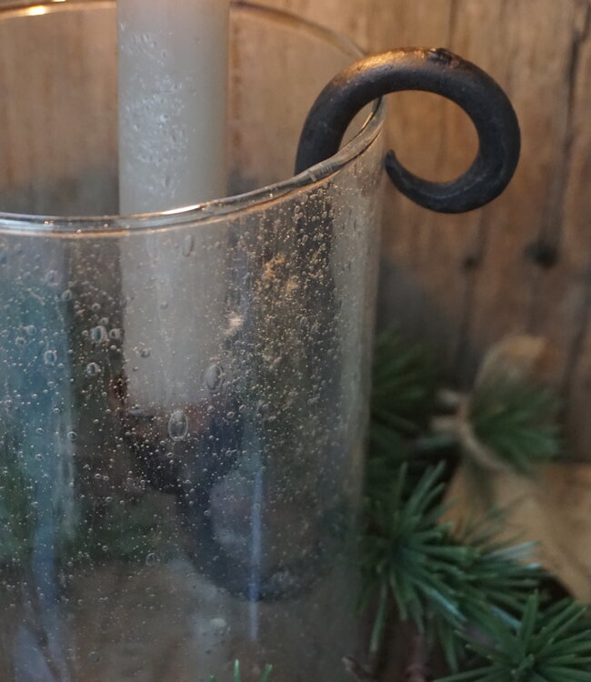 Rene Houtman Wand Kaarshouder Larix Hout Set - Console + Windlicht + Kaarshouder + Kransje