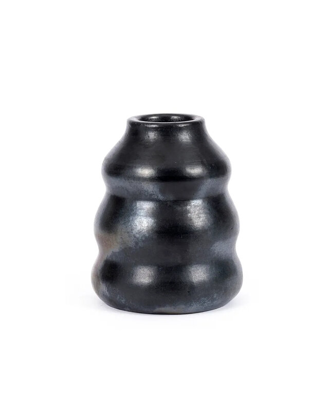 Bazar Bizar Burned Vaas | Zwart | H17 x B13 x D6 cm