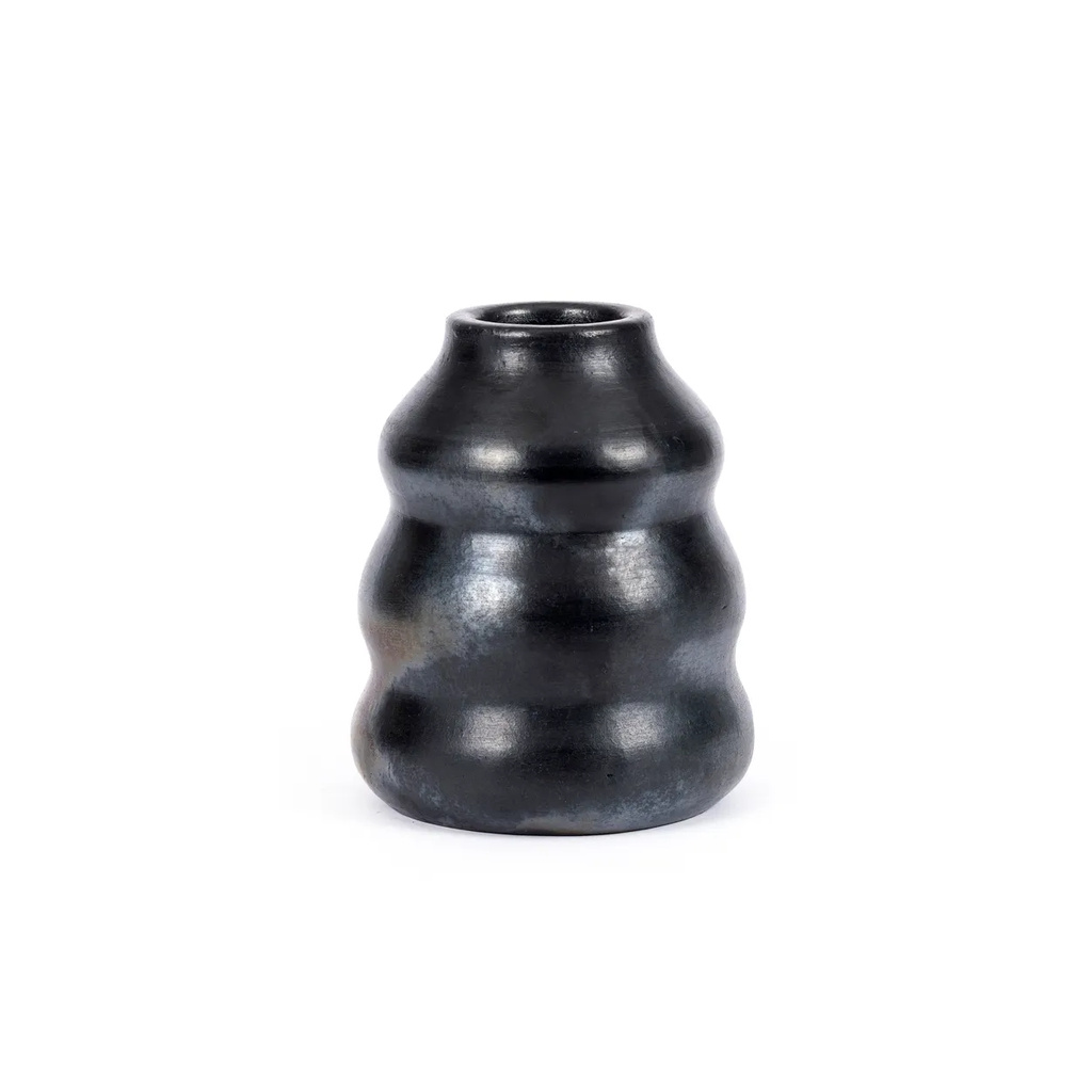 Bazar Bizar Burned Vaas | Zwart | H17 x B13 x D6 cm