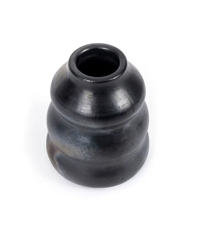 Bazar Bizar Burned Vaas | Zwart | H17 x B13 x D6 cm