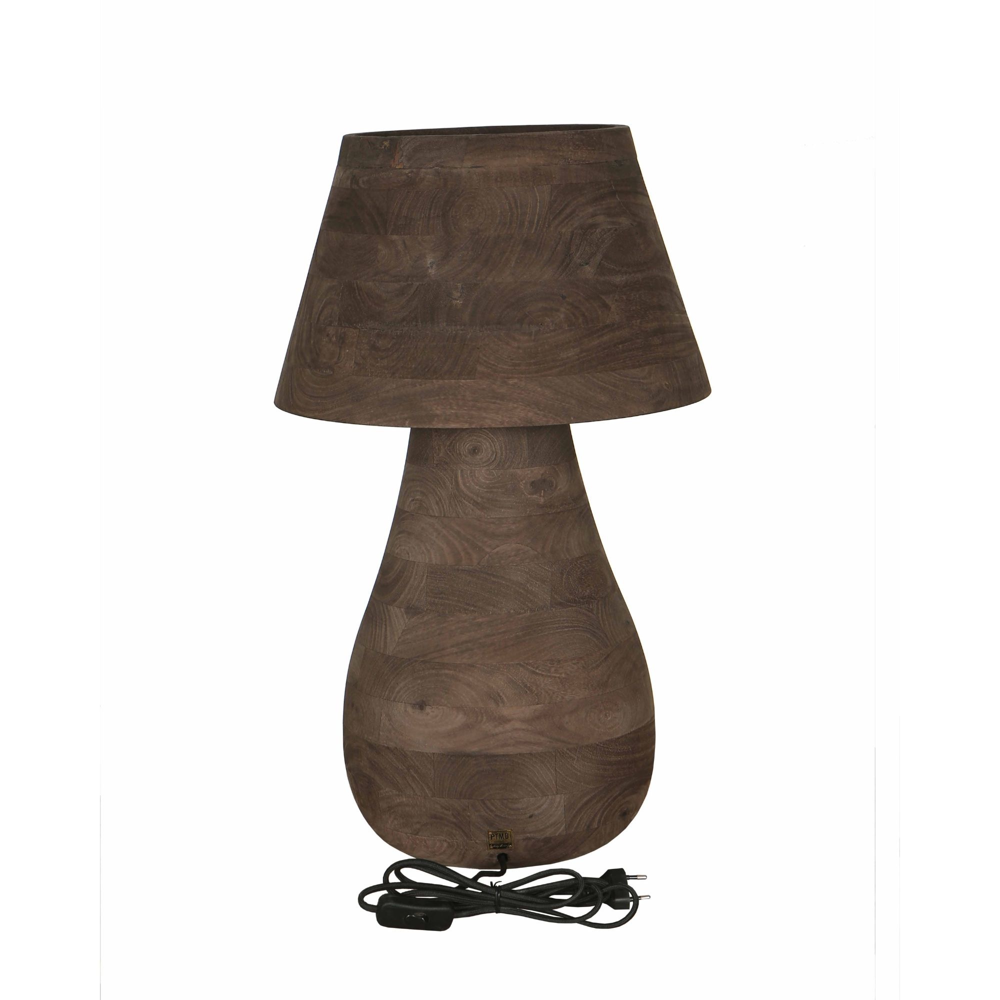 PTMD Tafellamp Volledig Mangohout Bruin L64xB38 Cm