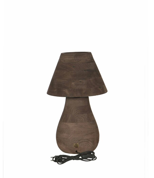 PTMD Tafellamp Volledig Mangohout Bruin L49xB30 Cm