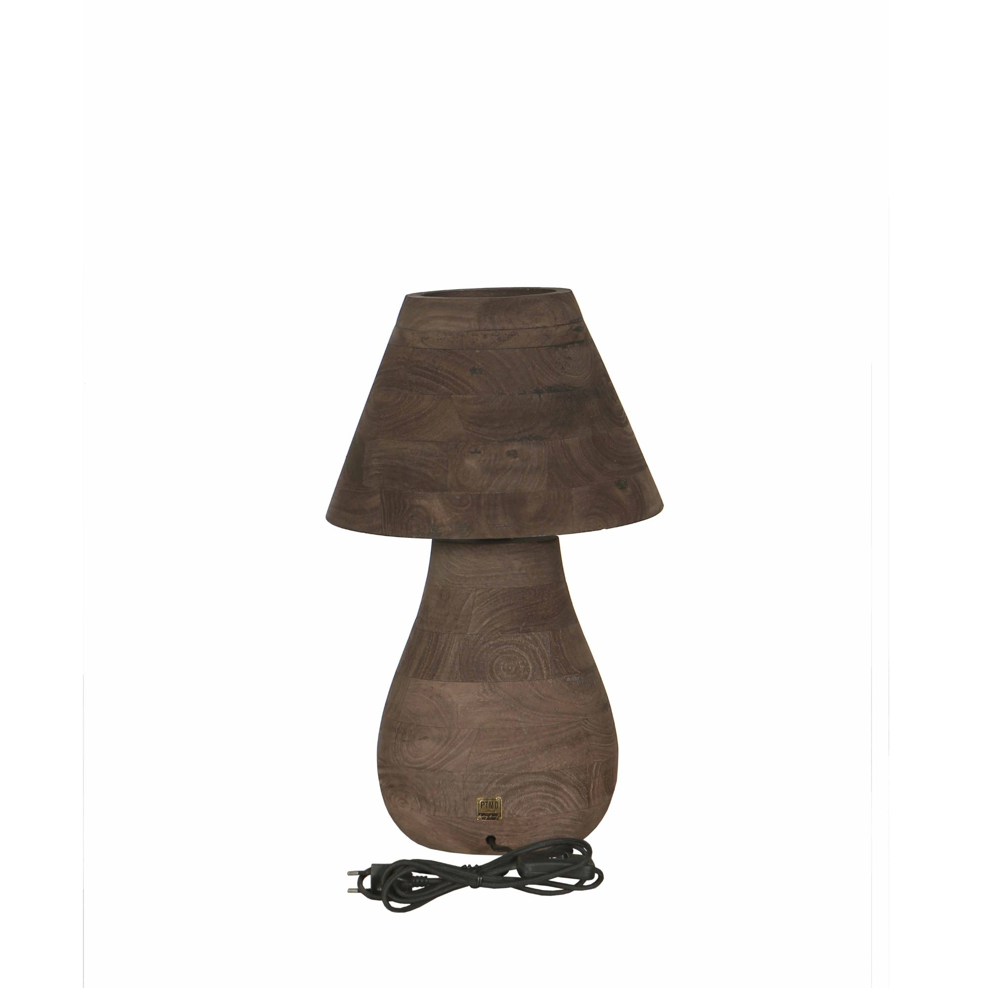 PTMD Tafellamp Volledig Mangohout Bruin L49xB30 Cm