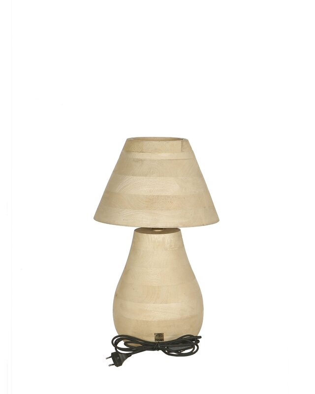PTMD Tafellamp Volledig Mangohout Naturel L49xB30 Cm