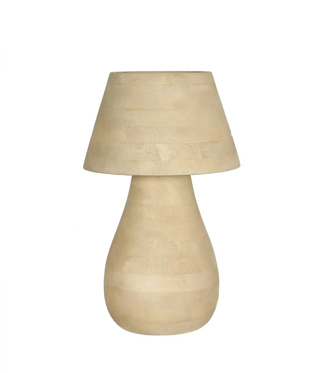 PTMD Tafellamp Volledig Mangohout Naturel L64xB38 Cm