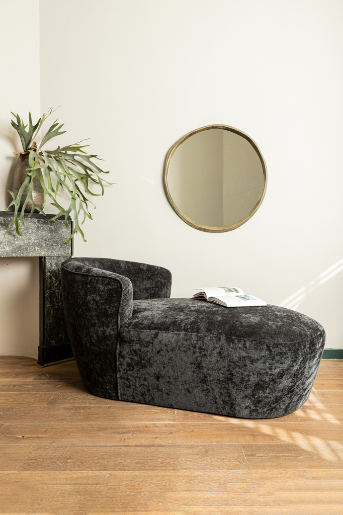 PTMD Limera Messing Aluminium Ronde Spiegel met Onregelmatige Rand S