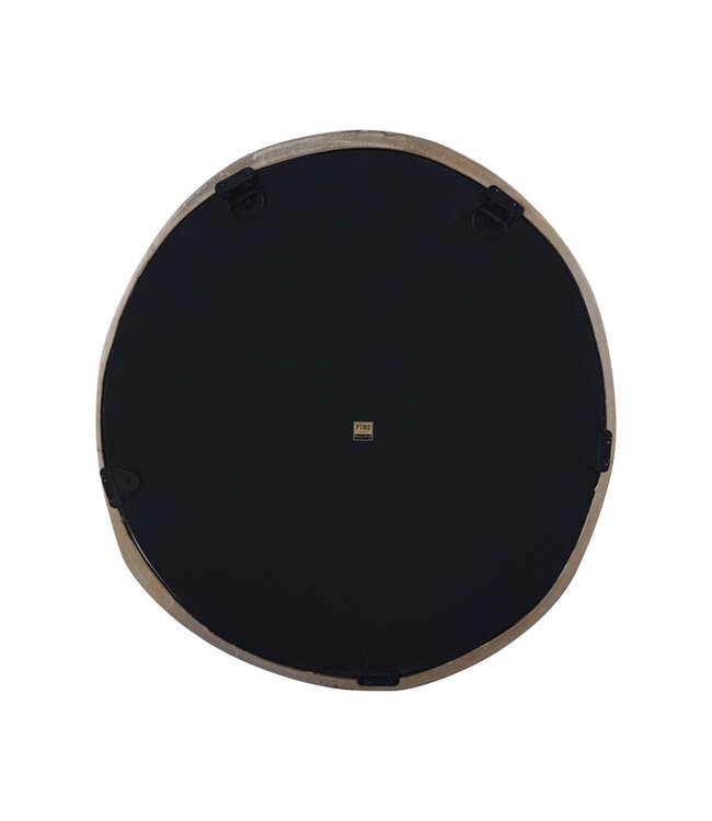 PTMD Limera Messing Aluminium Ronde Spiegel met Onregelmatige Rand S